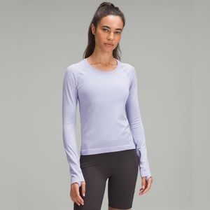 COPY - Lululemon swiftly long sleeve race length - Lilac smoke size 2